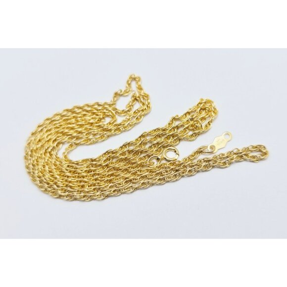 Unique 14K Solid Yellow Gold Designer Rope Mesh Link Chain Necklace 30" Length